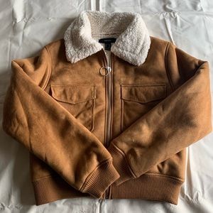 Suede Sherpa Jacket